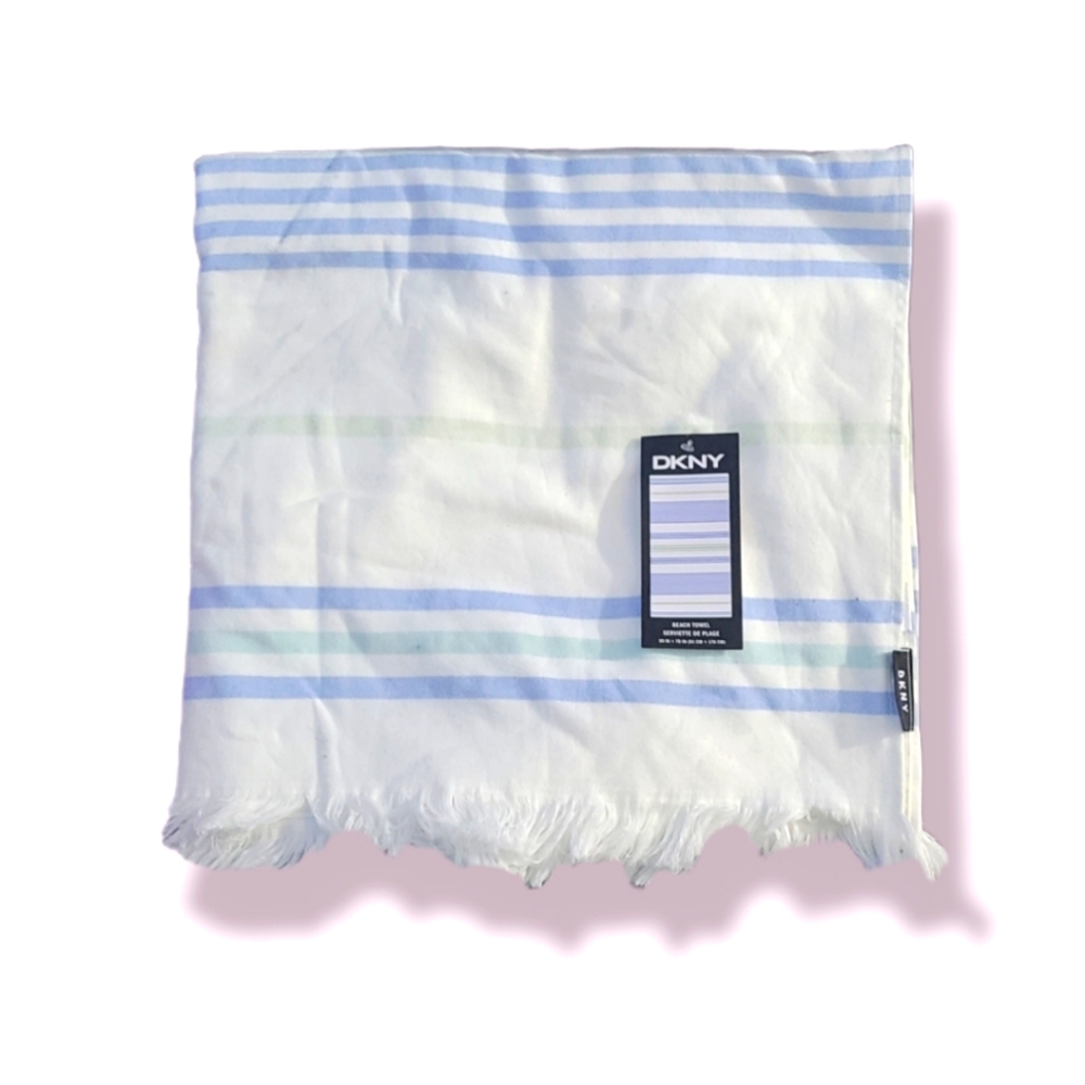 DKNY Bayside Beach Towel 100% Turkish Cotton 36x70